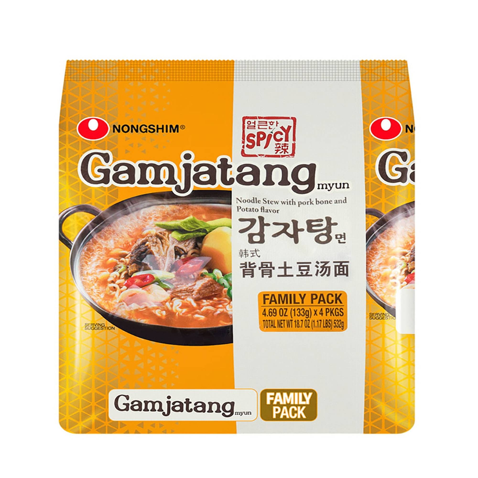 K Moitves Foods - Vendita all'ingrosso Ramen - Nongshim Gam Ja Tang Myun-133g (4x8, 32 confezioni)0