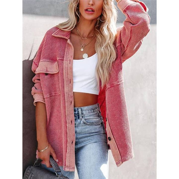 Ekartini - Wholesale Shirt Jacket/Shacket - Women's - Single-Breasted Jacket With Fall/Winter Lapel2