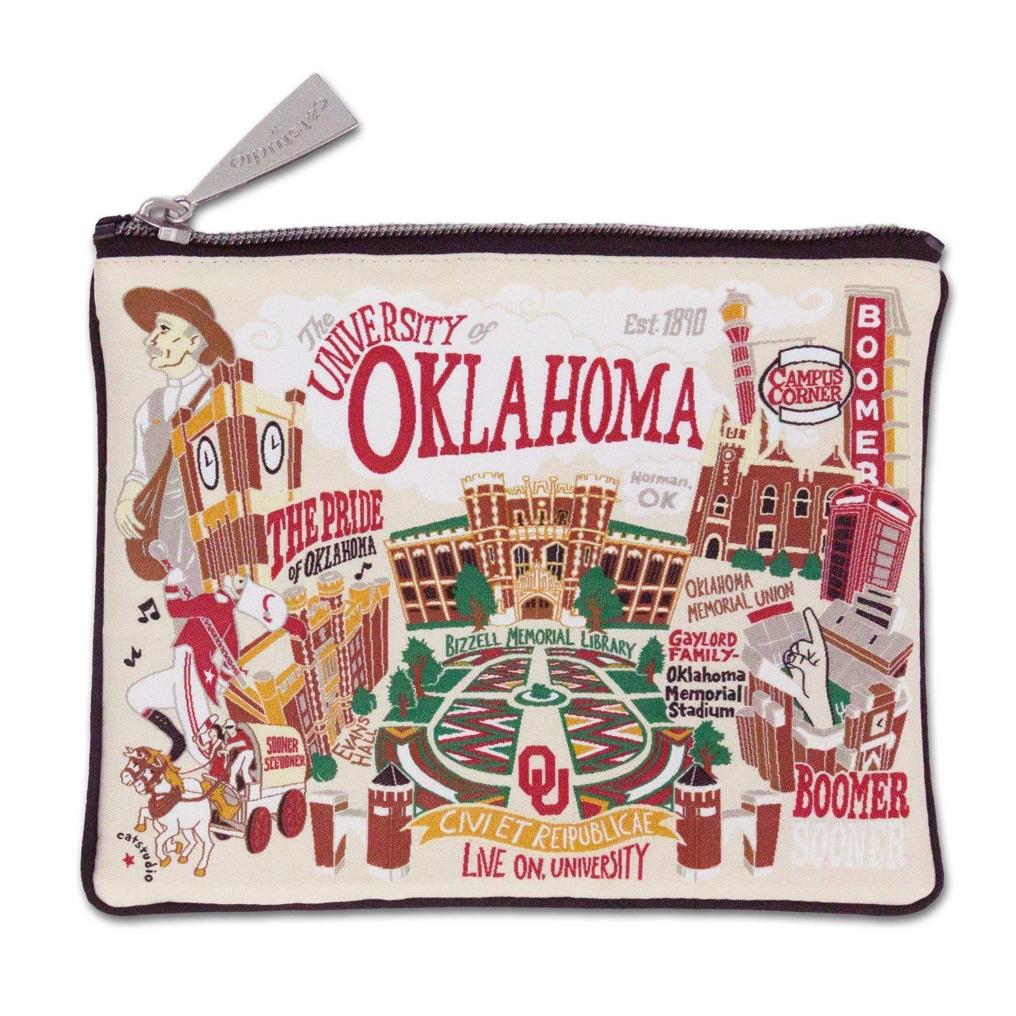 catstudio - Wholesale Pouch - Unisex - Oklahoma, University of Collegiate Zip Pouch0