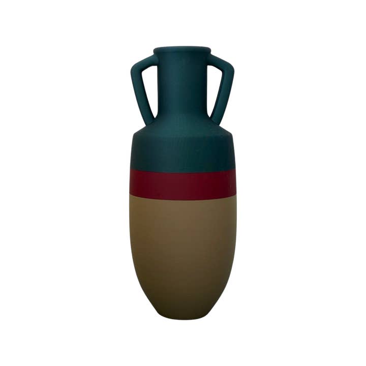 POP POT - Wholesale Vase - Ottaviano Vase 42 XL LightKaki/Burgundy/Petroleum