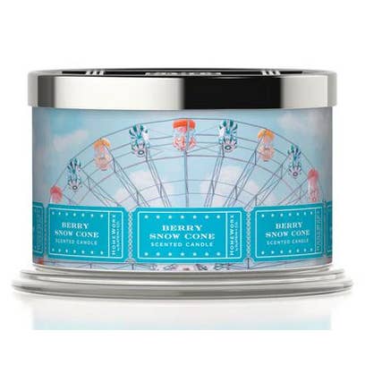 HOMEWORX geurkaars met 4 lont 510g BERRY SNOW CONE voor wholesale door Candle Warmers Etc. Duftlampen & Kerzen