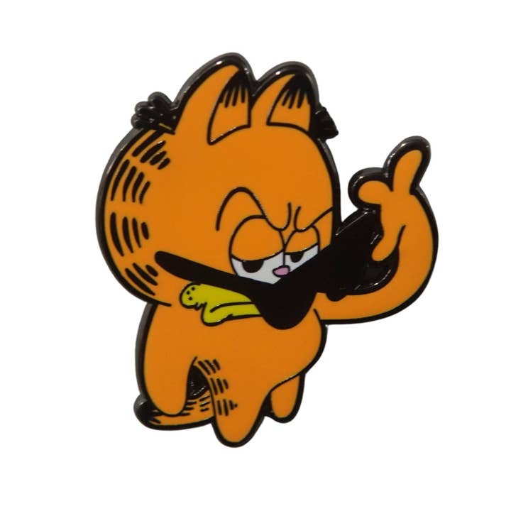 Silly Orange Cat Enamel Pins for wholesale by Strawberry Milk Shop