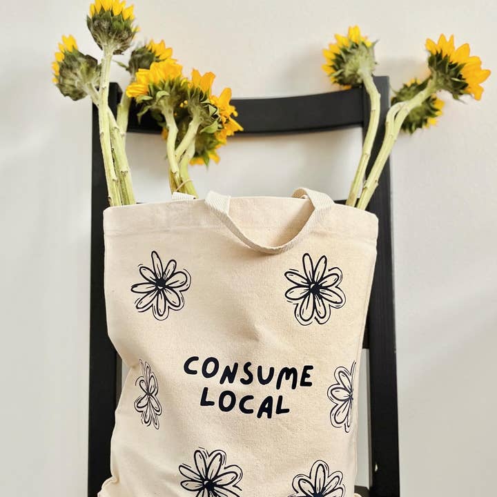 Gaec Studio - Wholesale Tote Bag - Women's - “Consume local” heavy duty tote bag 1