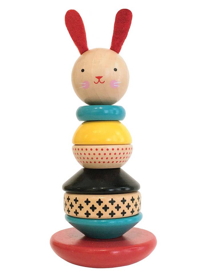 Wooden Rabbit Stacker Toy for wholesale by Chronicle Books