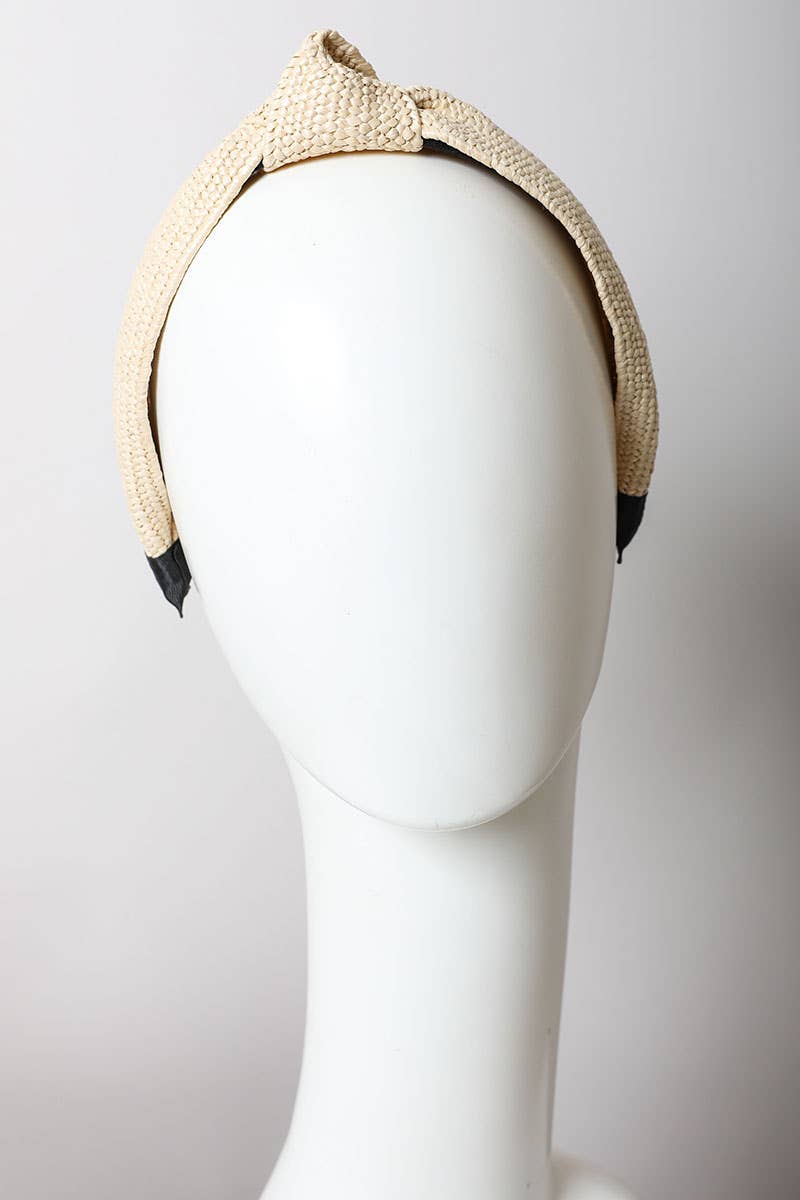 Leto Accessories - Wholesale Fashion Headband - Women's - Bohemian Straw Rattan Knotted Headband4