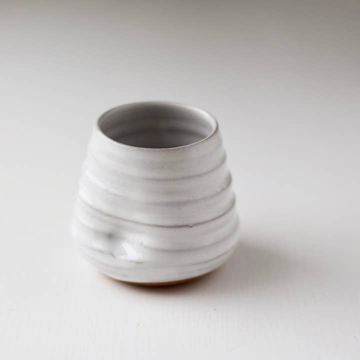 Gravesco Pottery - Wholesale Cocktail/Liquor Glass - Anytime Cup White handmade pottery wine + Cocktail tumbler2