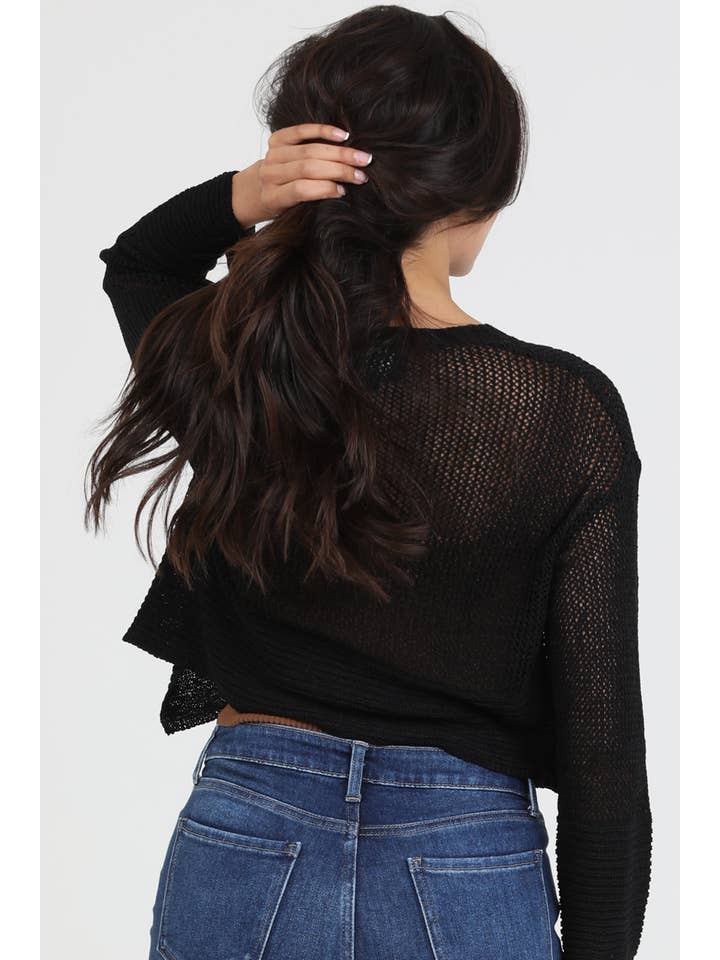 ANGIE - Wholesale Cardigan - Women's - XHS24-ASIS LIGHT WEIGHT OPEN KNIT CARDIGAN SWEATER10