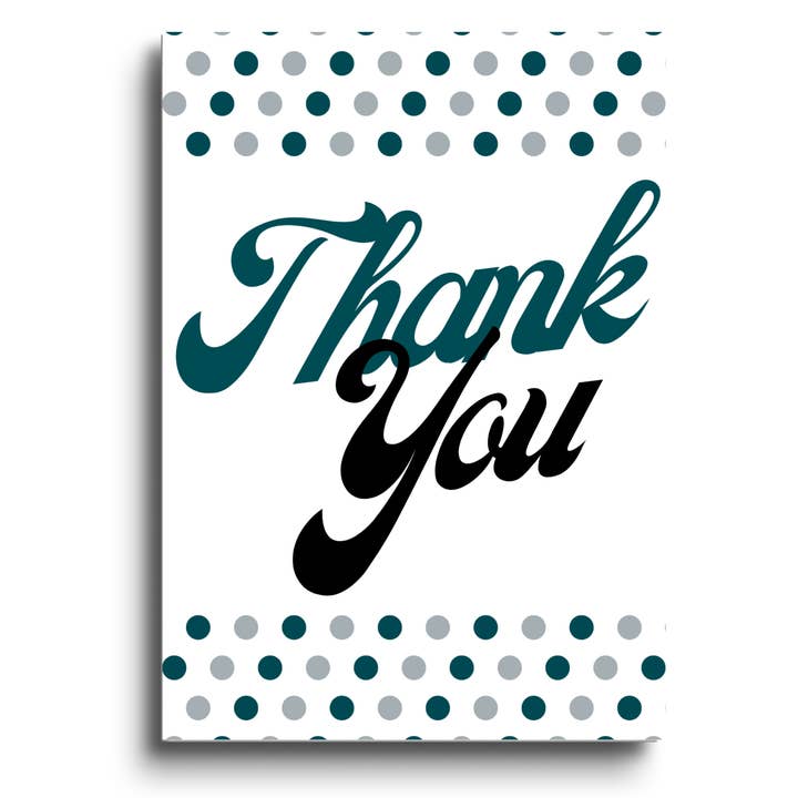Philadelphia Eagles Themed Thank You Card for wholesale by Wrapping Papered