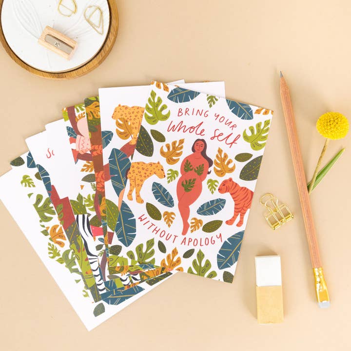 10 Empowering Wild Women Note Cards With Envelopes for wholesale by Flourish Paperworks