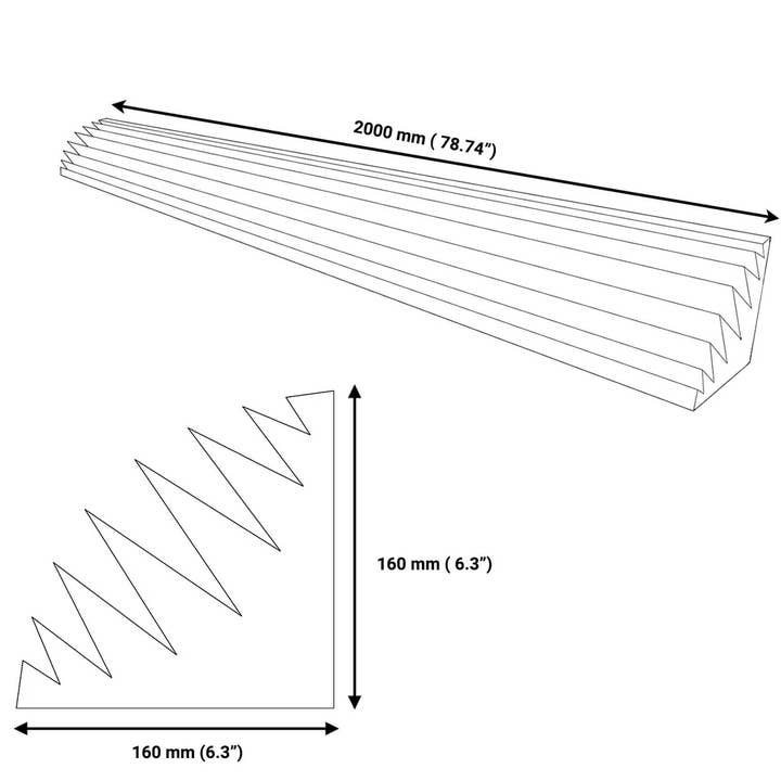 ATB-Sound sp. z o. o. - Venta al por mayor Papel pintado 3D - Trampa de graves para esquina de techo «Klin Mini» 160x160mm para estudio