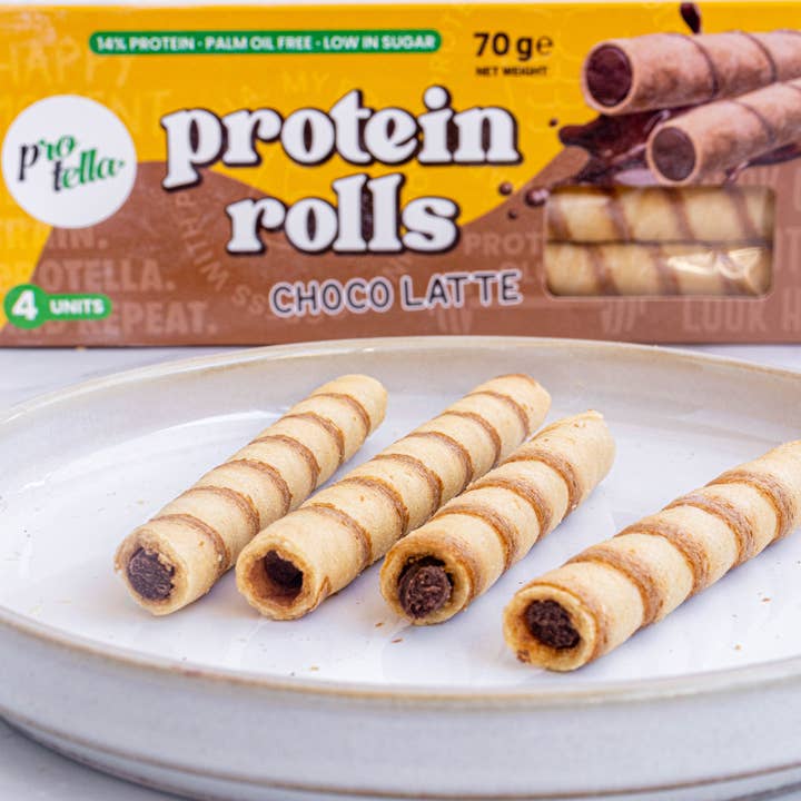 Protella - Wholesale Chocolate Bar - Protein Rolls Choco Latte 70g2