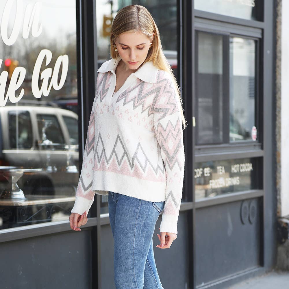 Sensibling Corp. – wholesale Pullovertröja - Dam – Tribal Collar Pullovertröja7