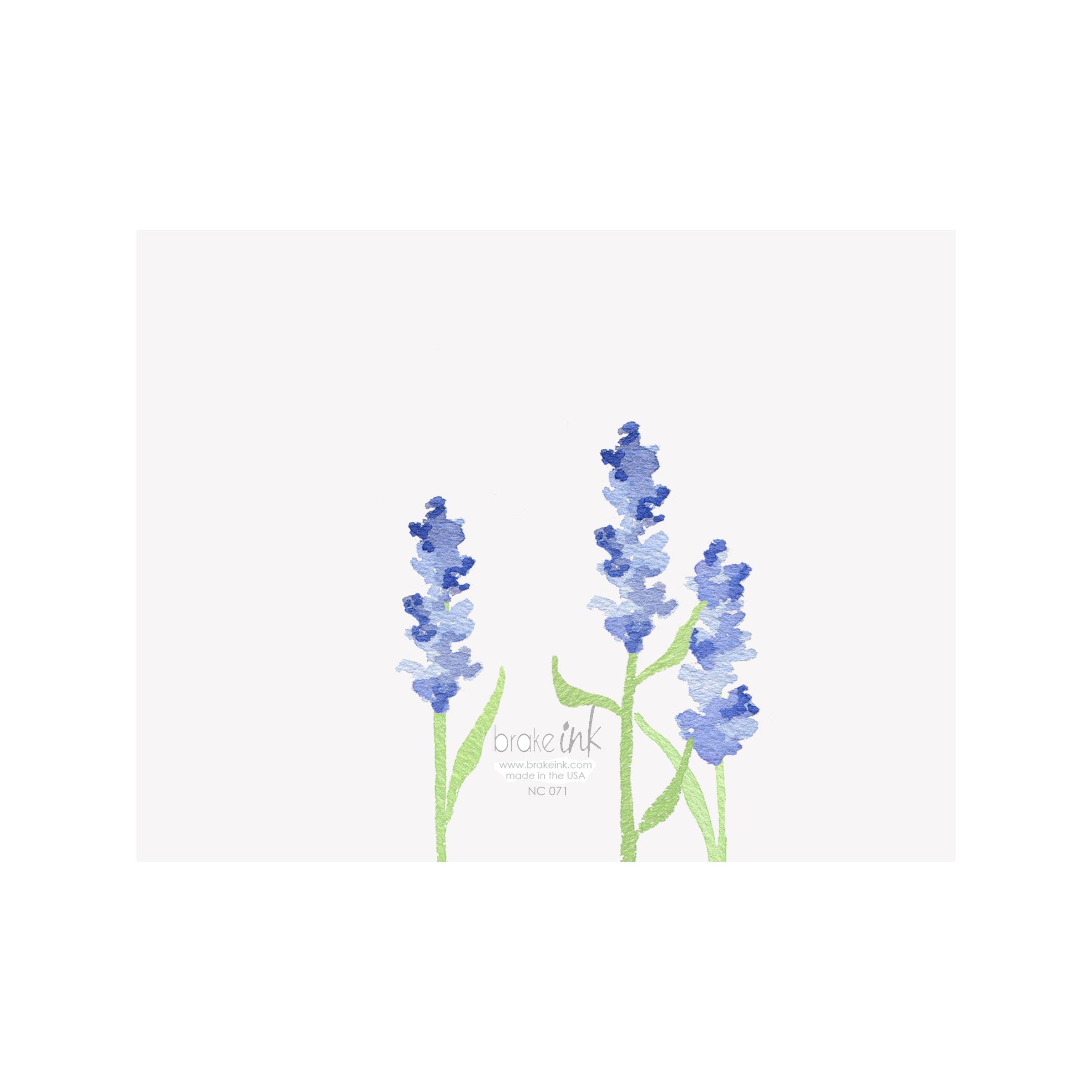 Brake Ink Stationery - Wholesale Stationery/Notecard Set - Lavender Floral Note Card1
