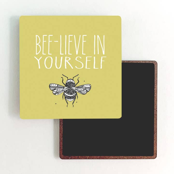 Magnet - Beelieve In Yourself for wholesale by Little Dot Creations