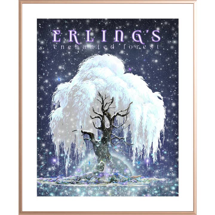 Erling's Enchanted Forest - Venta al por mayor Decoración de pared - Niños y bebés - Bosque Encantado de Erling - Impresión enmarcada INVIERNO10