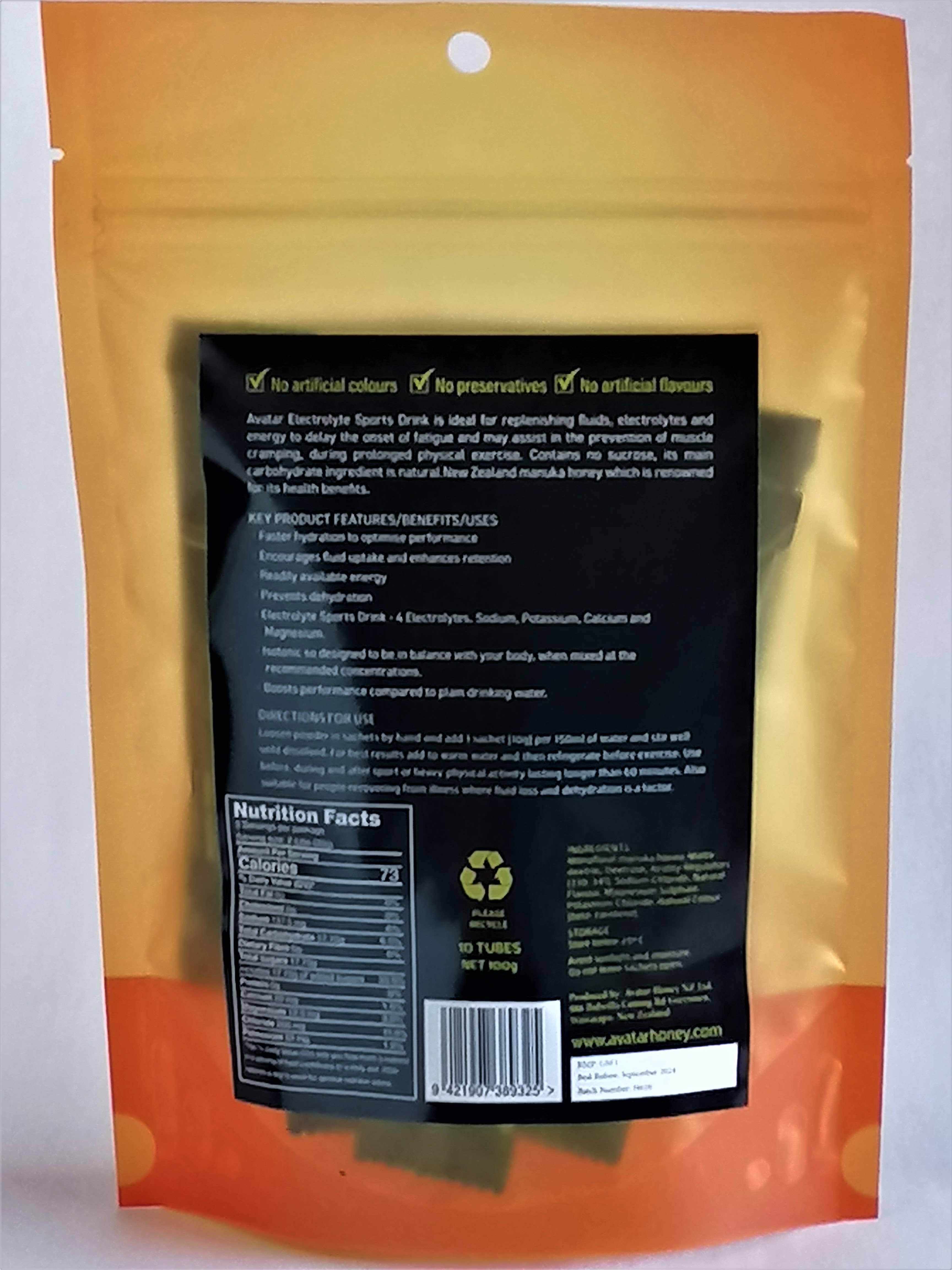 Avatar Honey - Vente Boisson diététique en poudre - Boisson sportive Avatar au miel de manuka en poudre - Orange et mangue 11