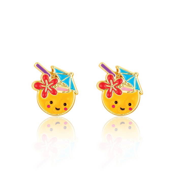 Girl Nation - Wholesale Earrings - Kids - Pinita Colada Cutie Stud Earrings
