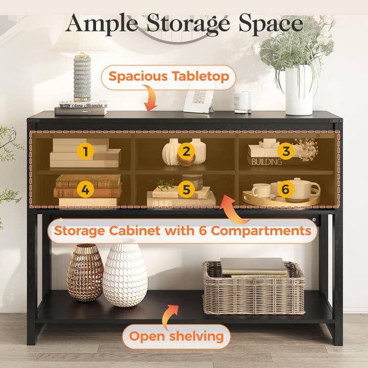 Heynemo - Wholesale Console Table - Farmhouse Entryway Table with Storage, 46" Console Table30