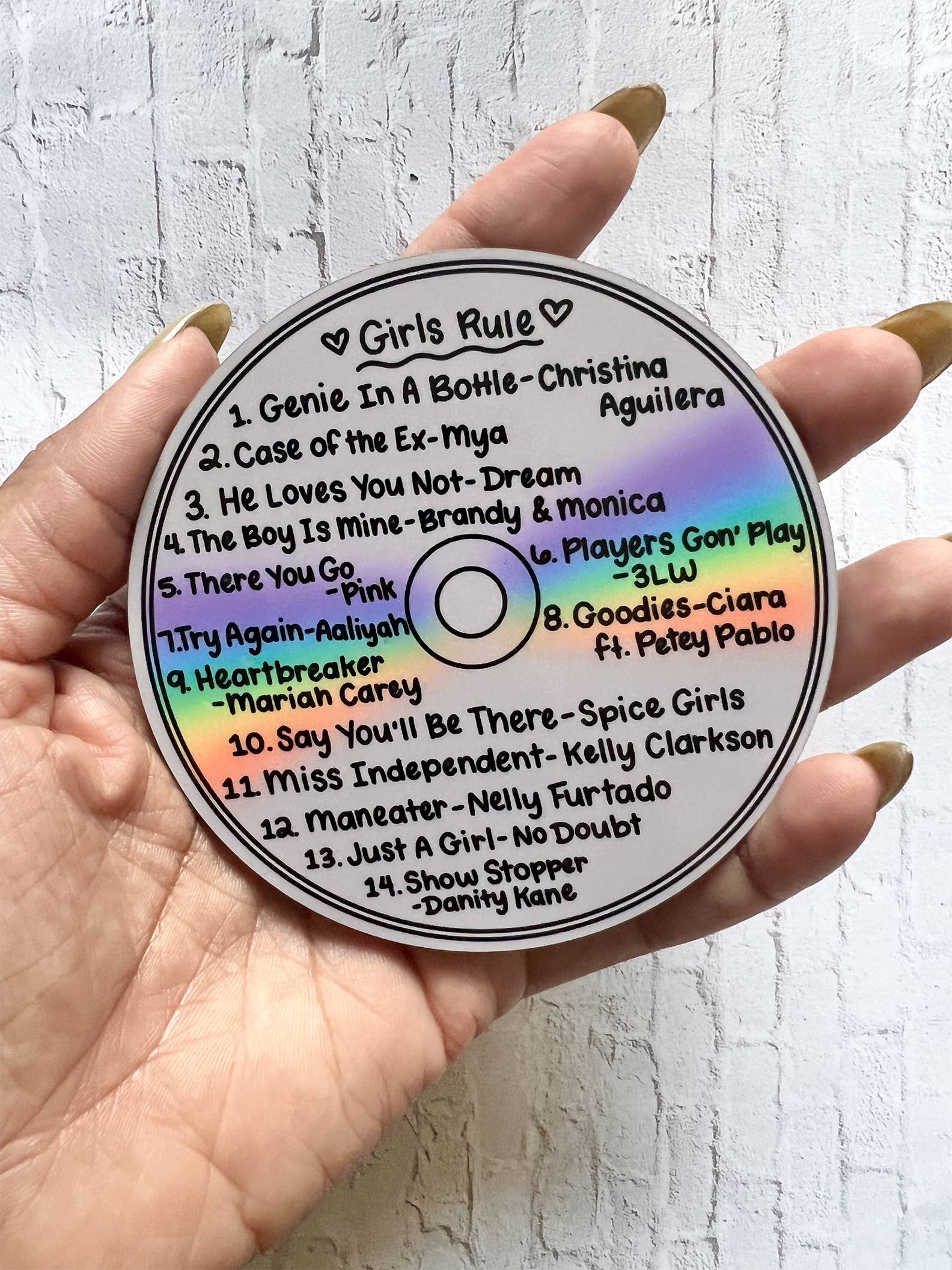 Siyo Boutique - Wholesale Coasters - Girls Rule CD Coaster - Nostalgic Mixtape Cork Back Coasters