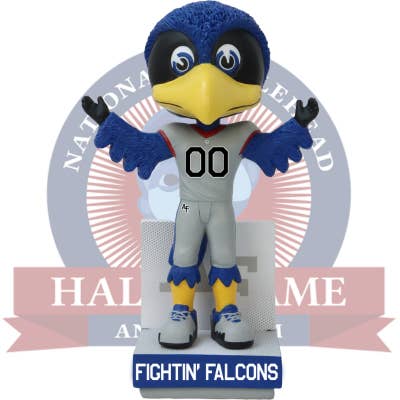 El cabezón de la mascota Halcones de la Fuerza Aérea de Pájaros para venta al por mayor de National Bobblehead Hall of Fame and Museum