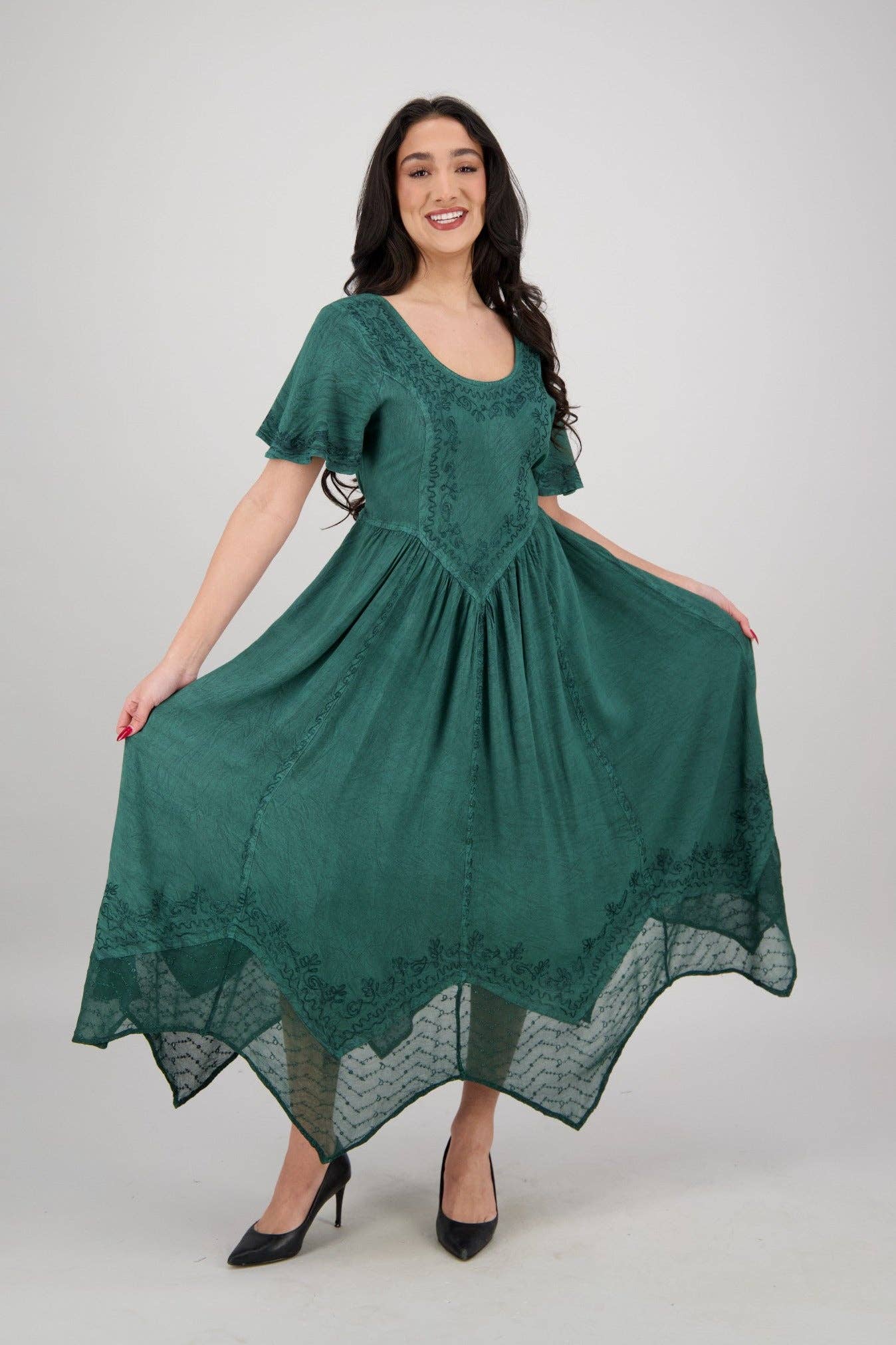 Advance Apparels - Wholesale Dress - Women's - Renaissance Flutter Sleeve Dress ADL-2532718