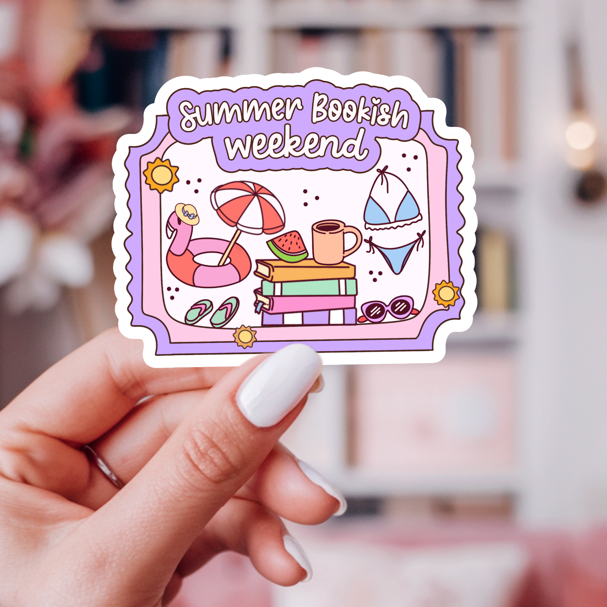 Indie Heart Studio - Wholesale Sticker - Summer Bookish Weekend Vinyl Sticker – Summer Book Lover 1