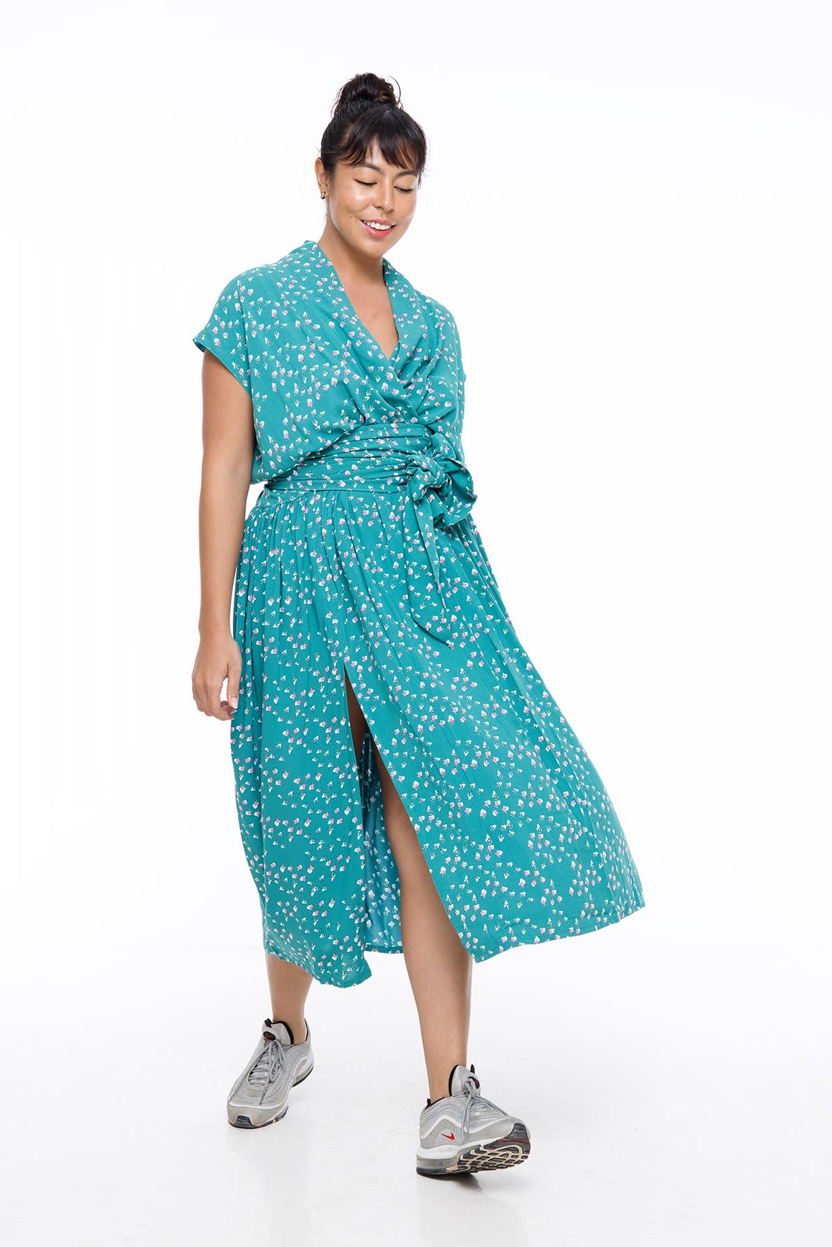 THE POINT DRESS - SPECKLED GREEN for wholesale on Faire3