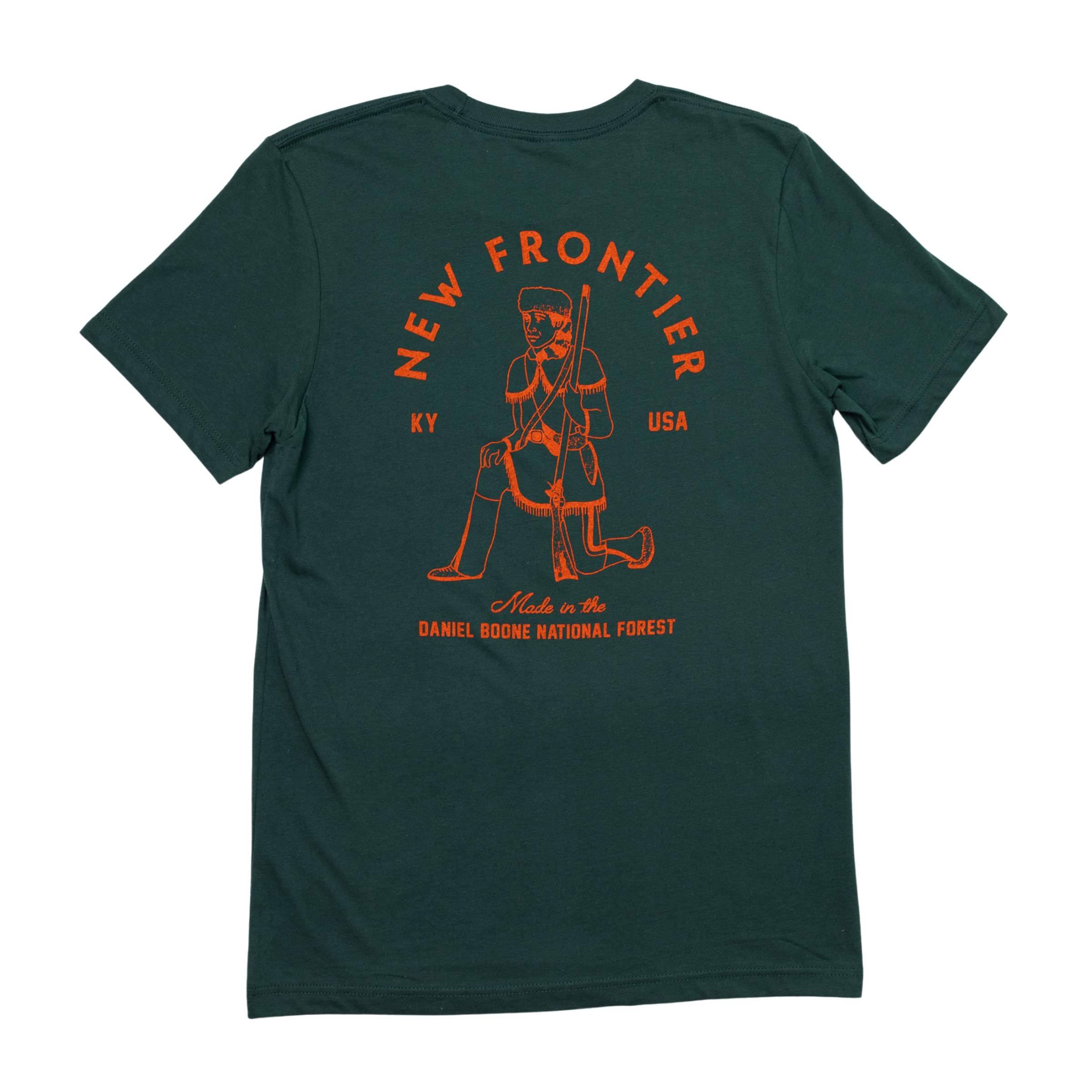 New Frontier – wholesale T-shirts med screentryck – Unisex – Daniel Boone T-shirt (Skog)0
