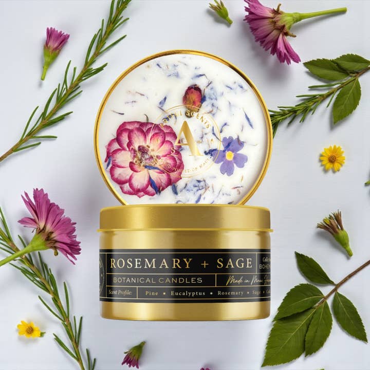 Bohemian Candle - Rosemary + Sage for wholesale by Artful Scents