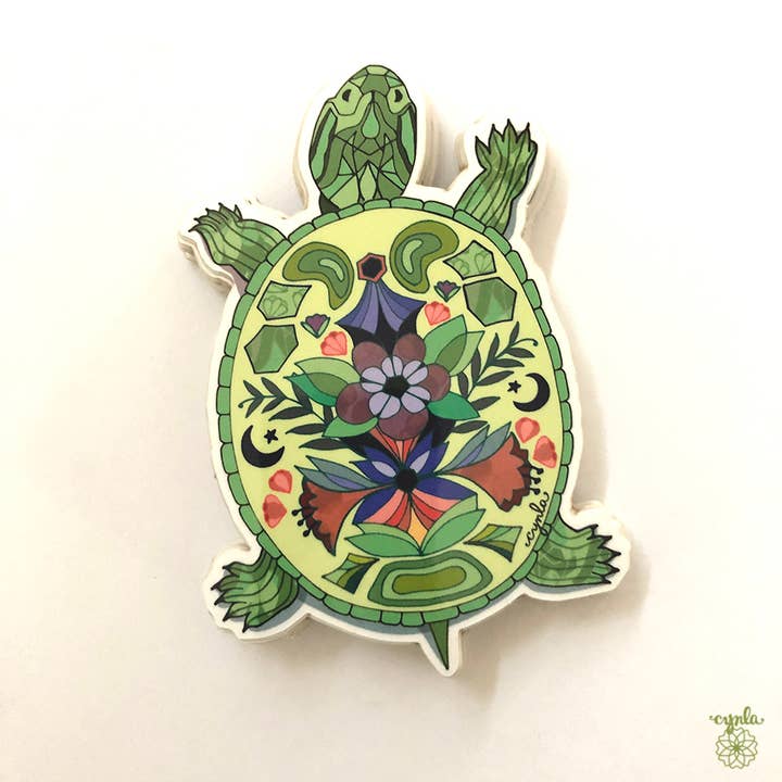 Cynla – wholesale Sticker – Turtle Sticker - box turtles, stickers, 3 inch vinyl