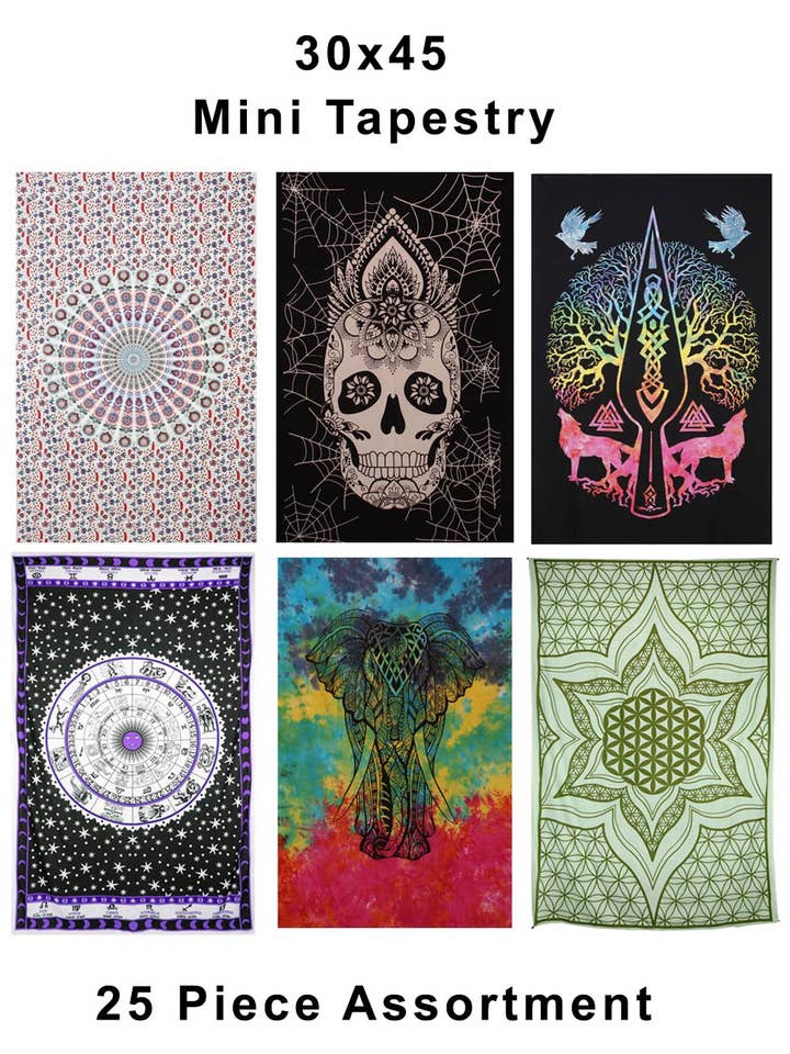 Starter Pack Wholesale Lot of 25 Assorted Top Selling 30x45" for wholesale by Sunshine Joy