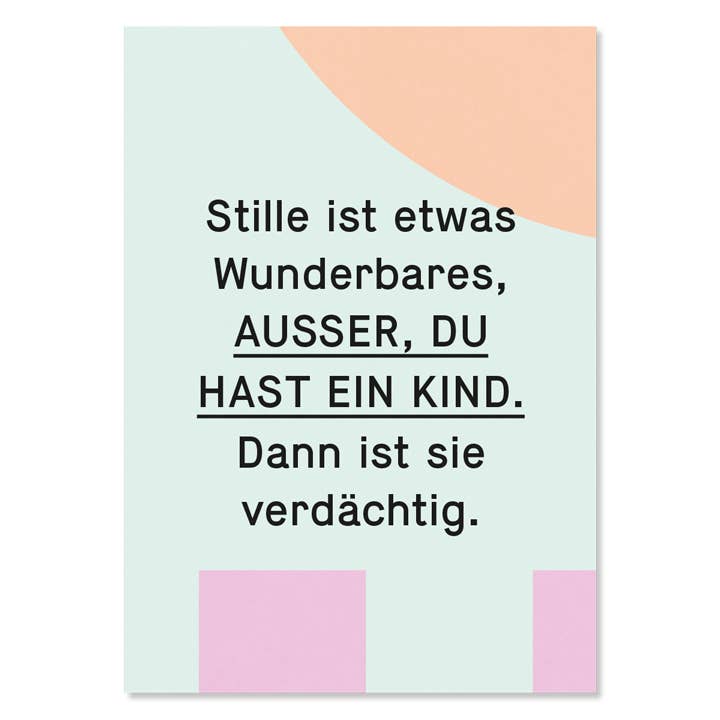 Saying postcard silence for wholesale by Kleine Prints