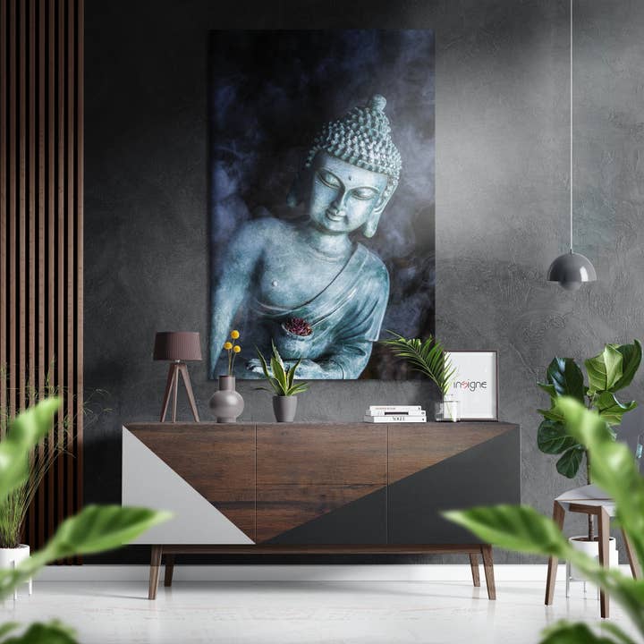 Budha Brushed Aluminium Dibond Wall Art for wholesale by Insigne