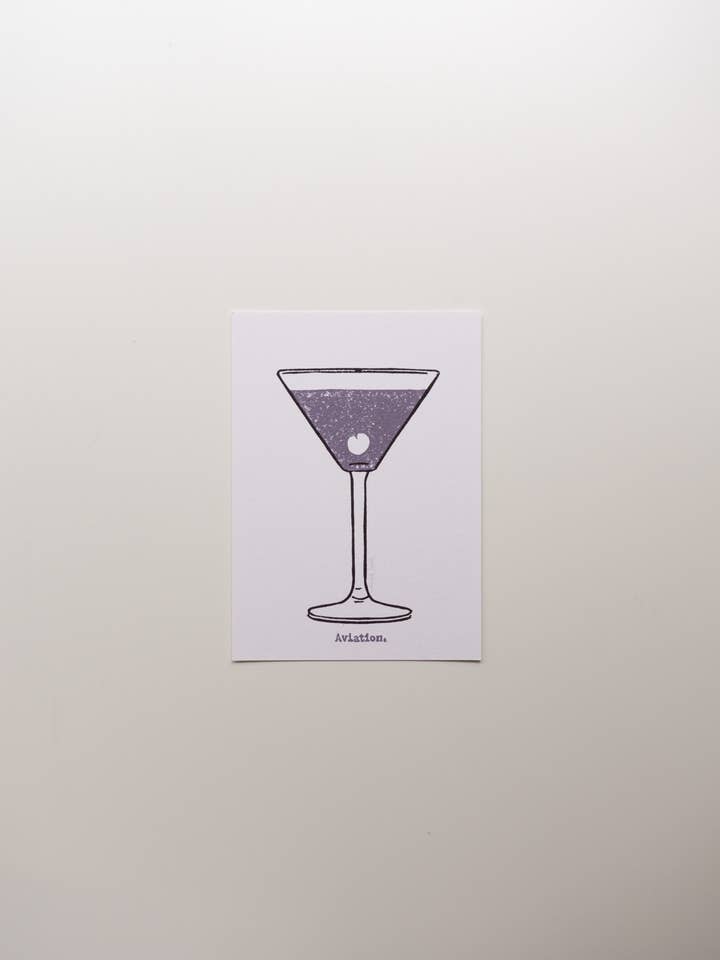 Impression de reproduction du cocktail Aviation pour la vente par Sharell Katelynn