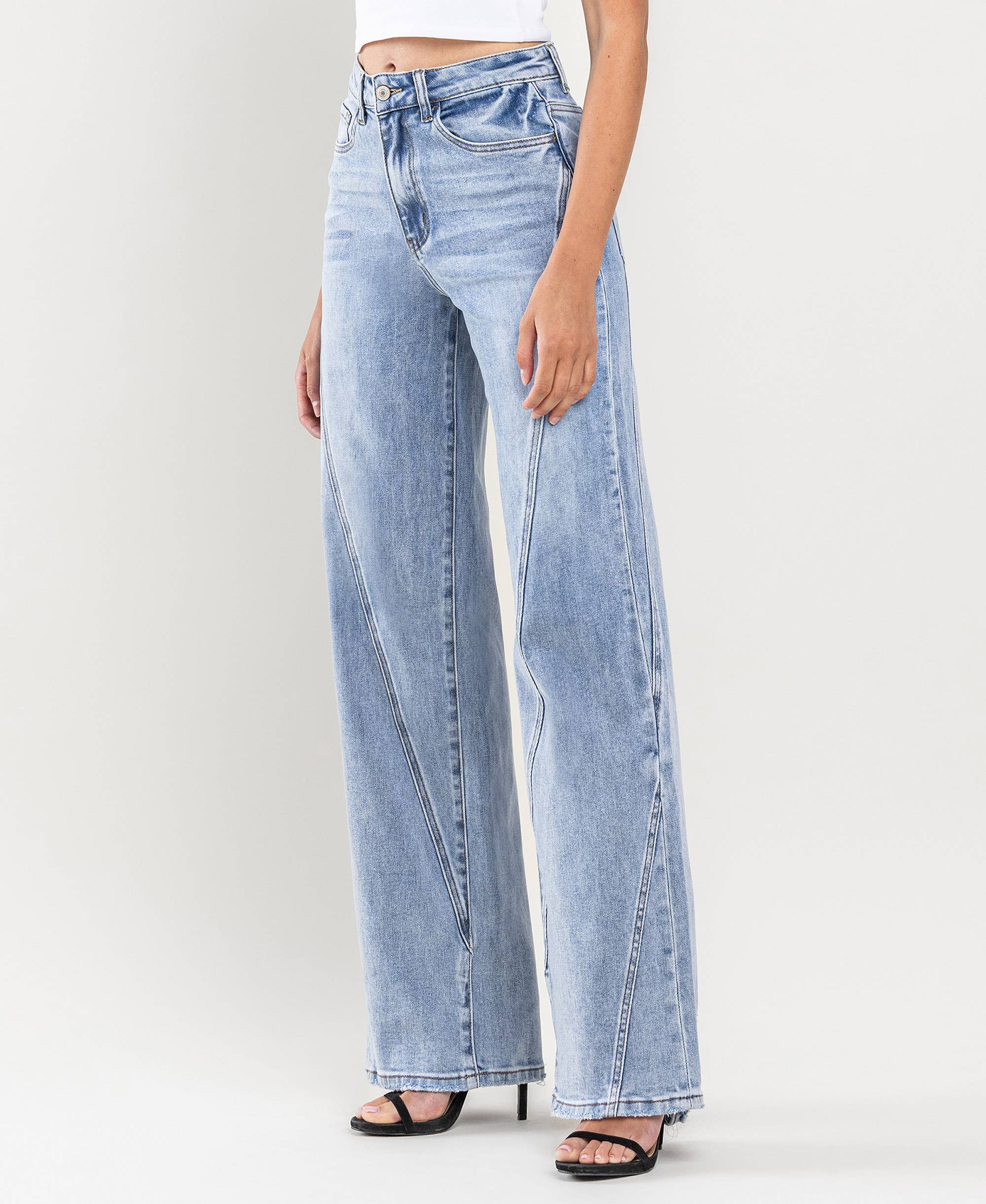 LE PLUS PROPRE JEAN TAILLE LARGE SUPER HAUTE T6037 en vente sur Faire1