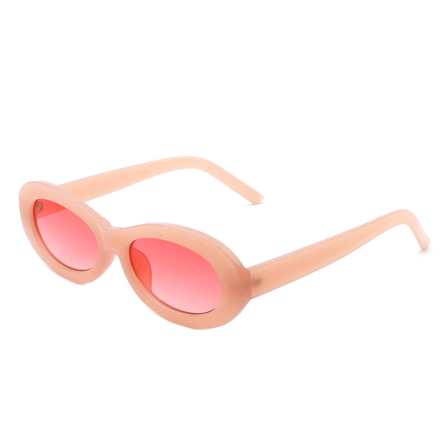 Cramilo Eyewear - Wholesale Sunglasses - Women's - Retro Oval 90s Inspired Fashion Slim Sunglasses 12