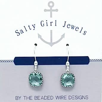 #AAAFTR993-Petit carré filigrané encadré en goutte - Argent Erinite pour la vente par The Beaded Wire Designs