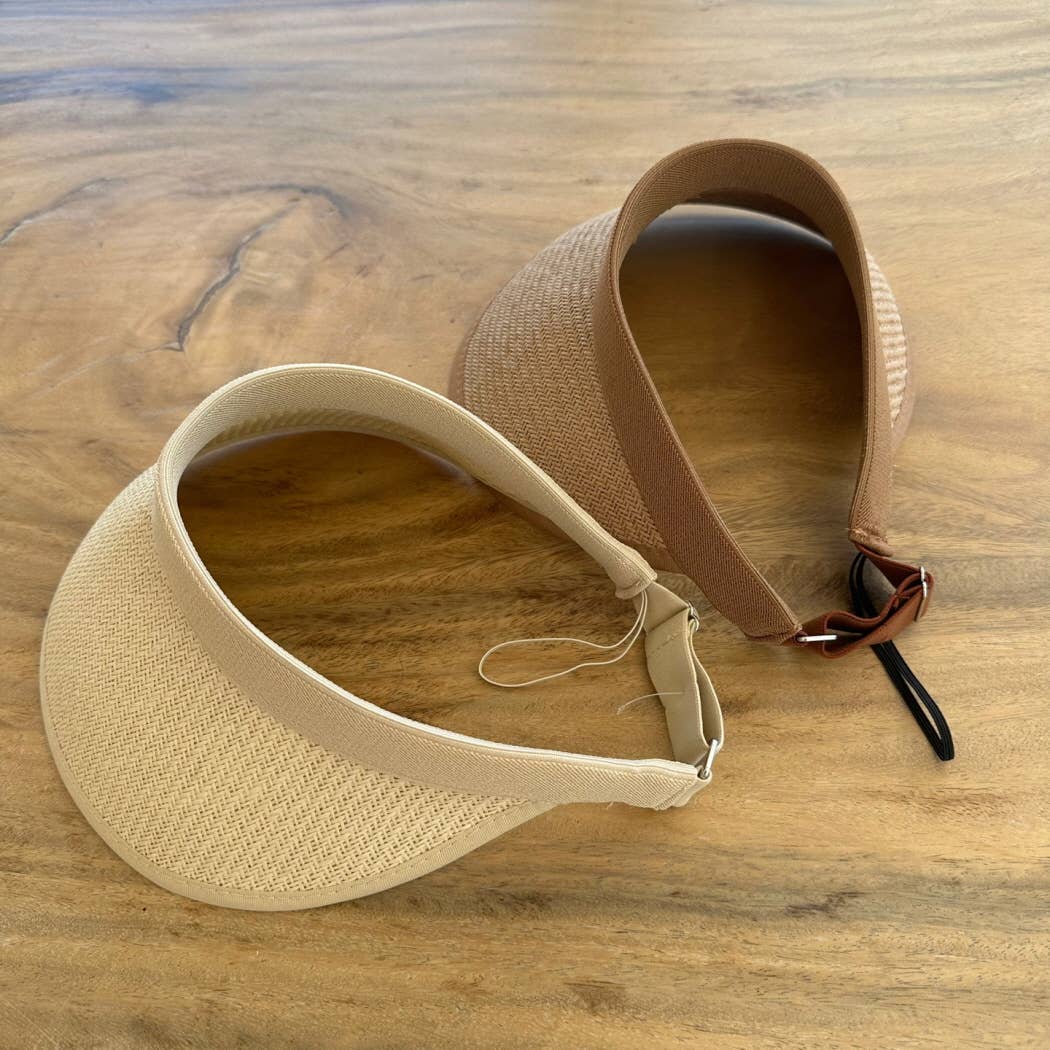 Bella Betty - Vente Visière – femme - Chapeau pare-soleil en paille structuré avec bande ajustable extensible12