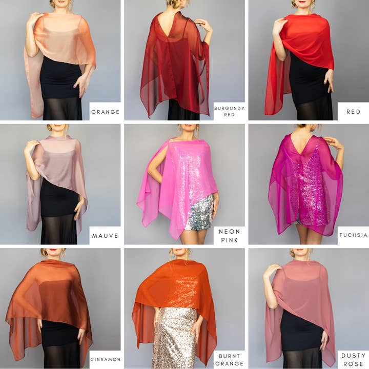 BridalSpain - Wholesale Capelet - Women's - Wine Greek Style Sheer Capelet Wrap for Bridesmaids6