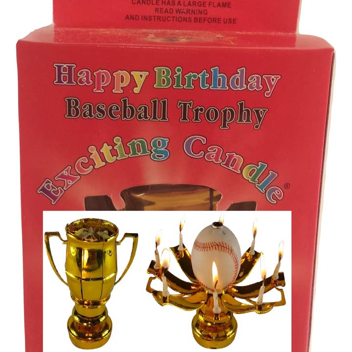 Exciting Candle – wholesale Cake candle – Baseball Trophy Birthday Candle1
