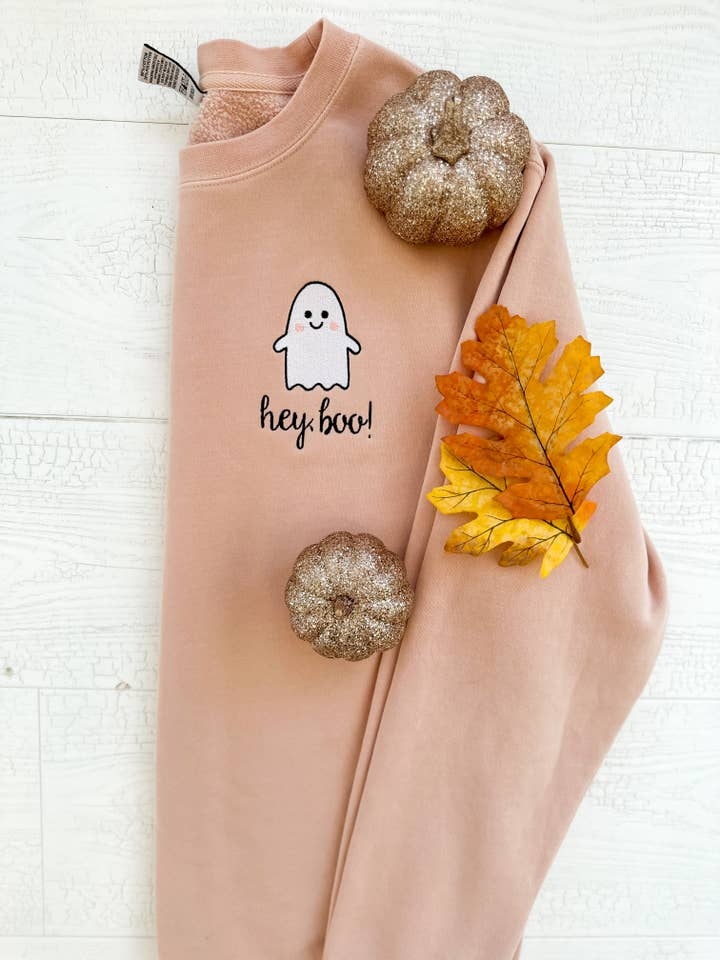 Hey Boo Sweatshirt - Halloween Sweatshirt for wholesale by Tails Up, Pup