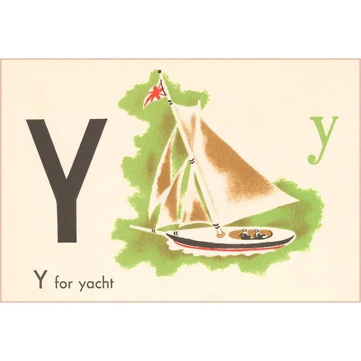 Found Image Press - Wholesale Magnet - Magnet KF-409 Y is for Yacht