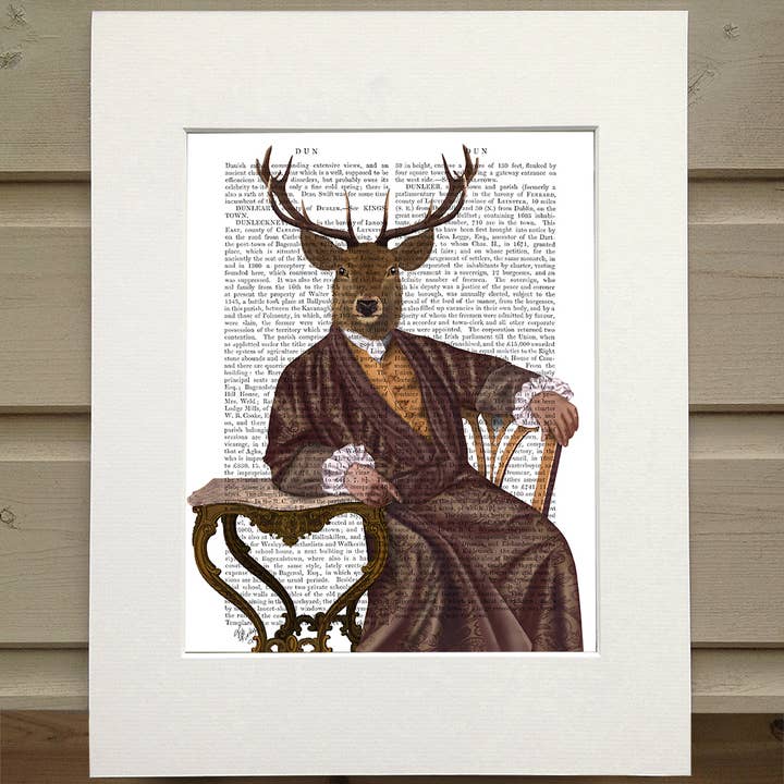 FabFunky Ltd - Wholesale Art Print - Illustrious Deer Book Print / Art Print / Wall Art
