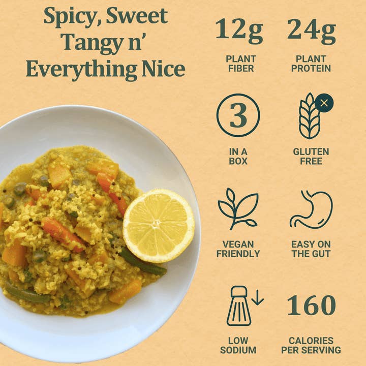 PODI life - South Indian Pantry - Wholesale Shelf Stable Prepared Meal - Bisi Bele Bath: 3 One Pot Meals/box1