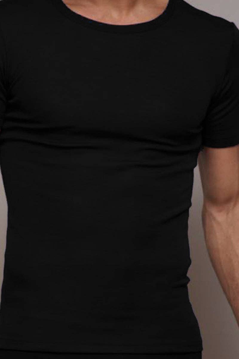 Madiva - Vente T-shirt – homme - Pull col en V manches mi-longues en laine et soie1