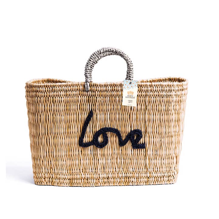 King Of Handmade - Wholesale Beach Bag - Personalized double embroidered name + Custom Weave Handbag
