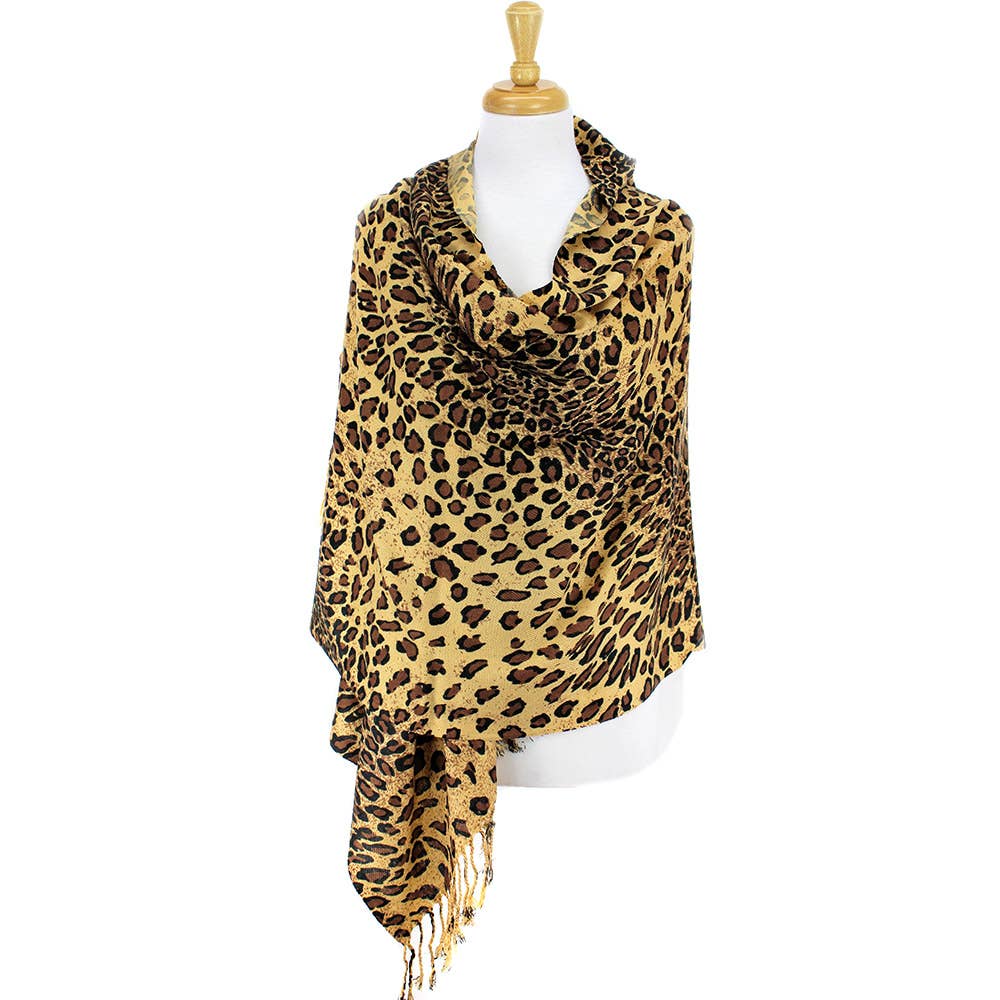 Sensibling Corp. - Wholesale Scarf - Women's - Leopard Print Pashmina Scarf Shawl15
