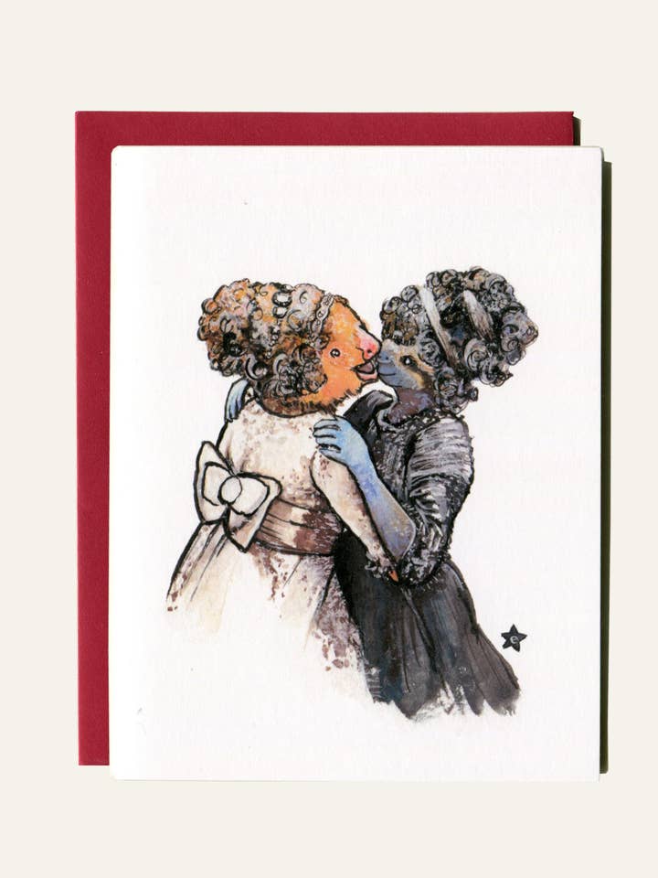 Slow Dancers - Sloth Notecard - Queer Love for wholesale by Darling Illustrations