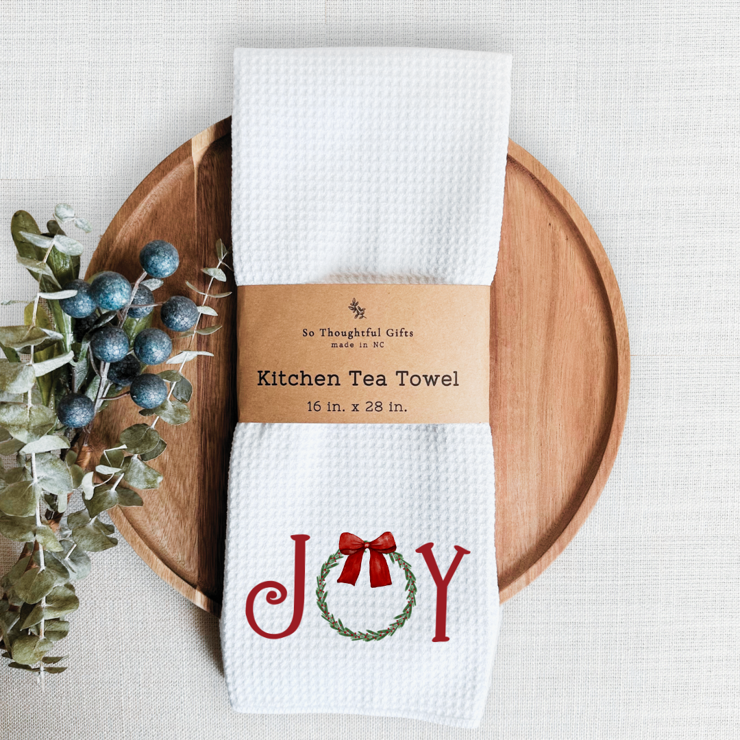 So Thoughtful Gifts - Wholesale Tea Towel - Christmas Dish Towel - Joy | Kitchen Towel1