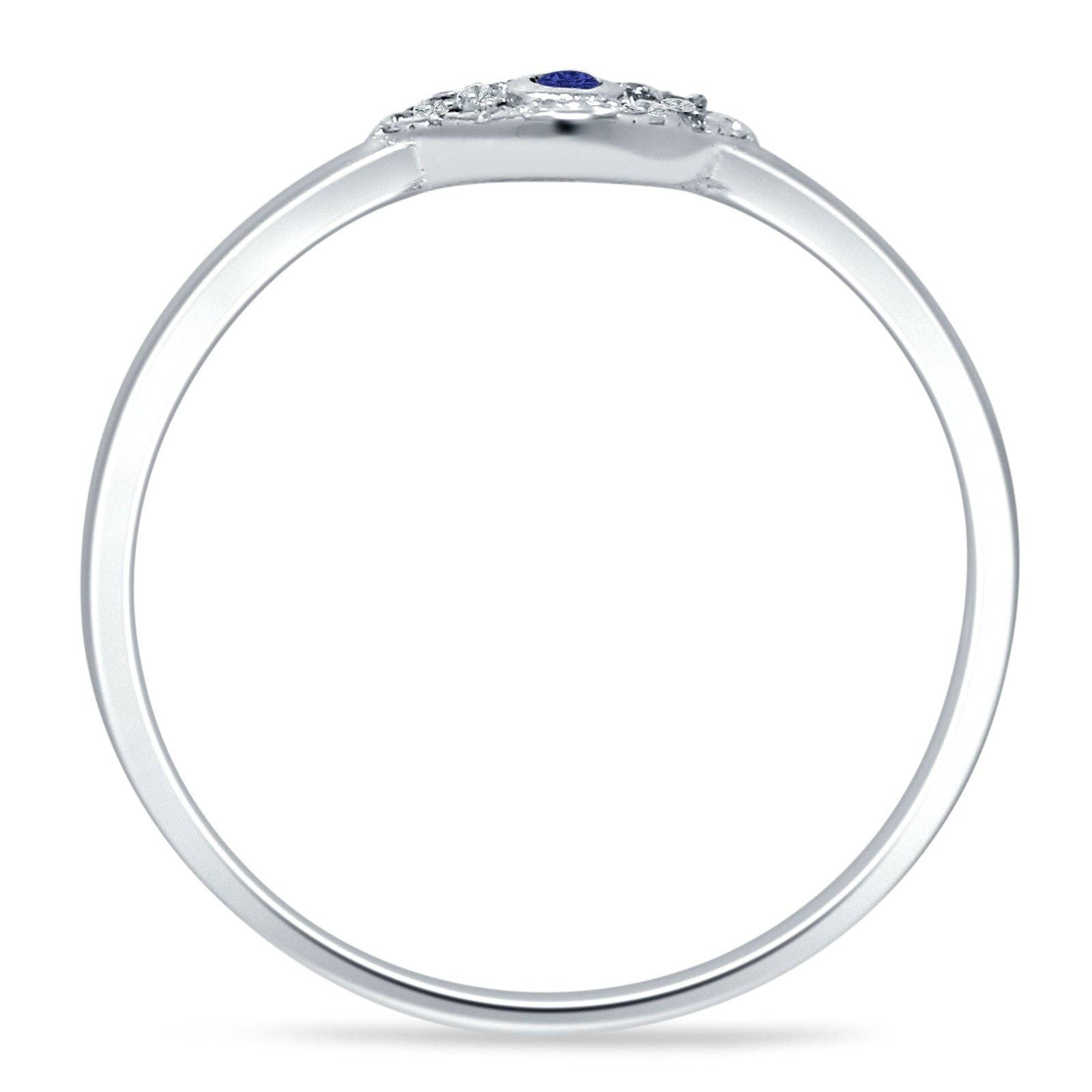 Evil Eye Rings Blue Sapphire CZ & Cubic Zirconia Wholesale for wholesale on Faire2
